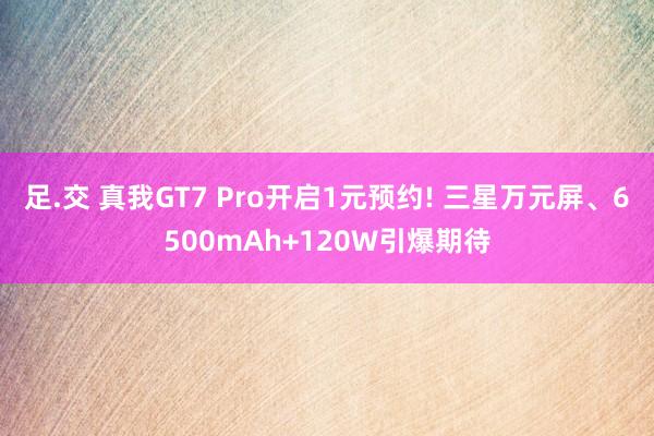 足.交 真我GT7 Pro开启1元预约! 三星万元屏、6500mAh+120W引爆期待