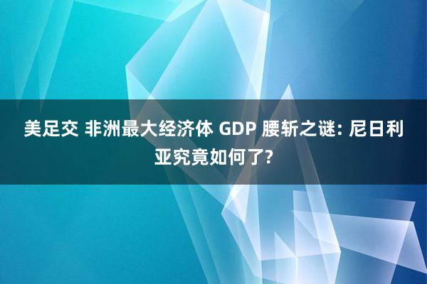 美足交 非洲最大经济体 GDP 腰斩之谜: 尼日利亚究竟如何了?