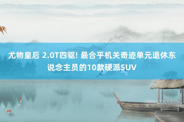 尤物皇后 2.0T四驱! 最合乎机关奇迹单元退休东说念主员的10款硬派SUV